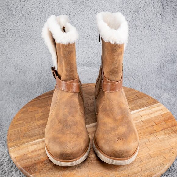 Skechers Women's Keepsake Wedge Suede Mid-Calf Winter Boots size 8 - Picture 2 of 6